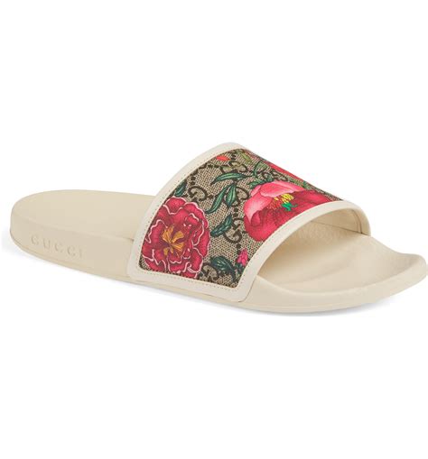 gucci floral shoe|Gucci floral slides nordstrom.